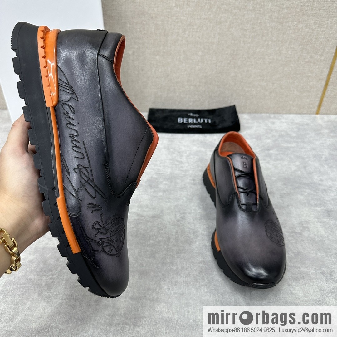 Berlut Bruti, Upgraded Third Generation Private Model Outsole Fast Track Leather Sneakers