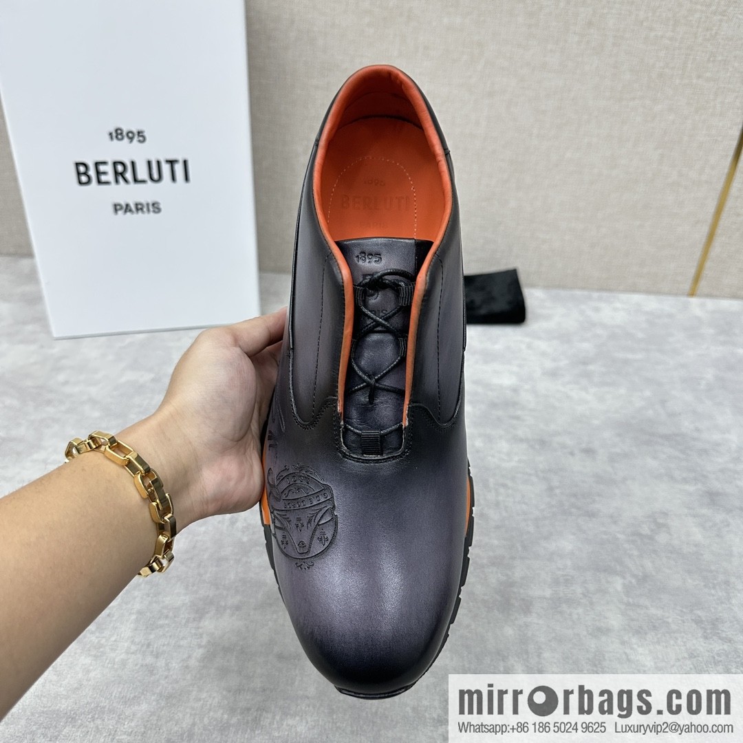 Berlut Bruti, Upgraded Third Generation Private Model Outsole Fast Track Leather Sneakers