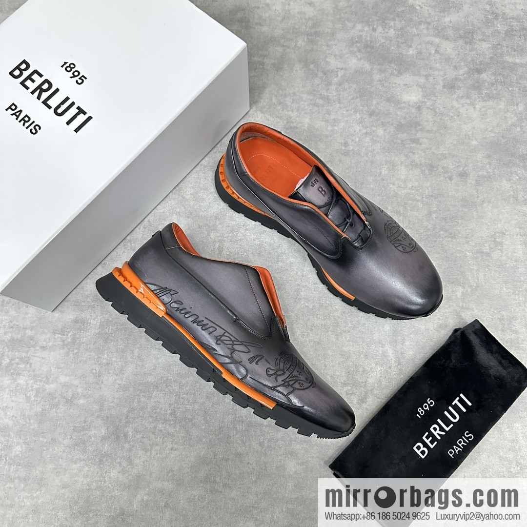 Berlut Bruti, Upgraded Third Generation Private Model Outsole Fast Track Leather Sneakers