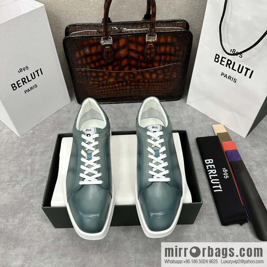 💋💍Berlut Bruti, geometric white shoes come Stellar casual shoes board shoes