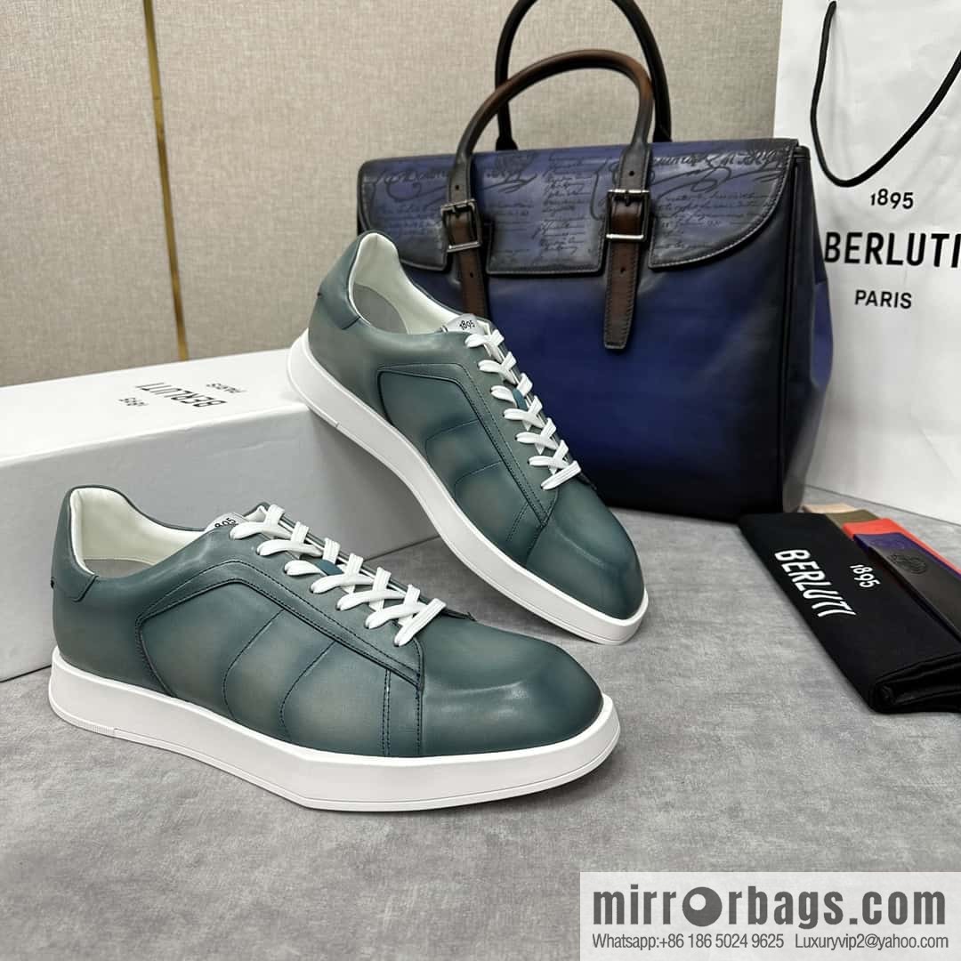 💋💍Berlut Bruti, geometric white shoes come Stellar casual shoes board shoes