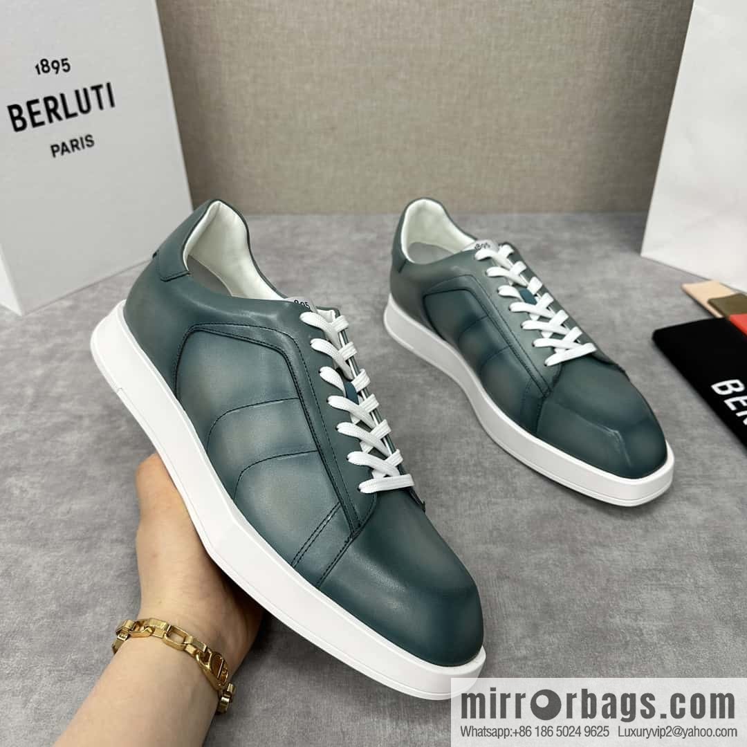 💋💍Berlut Bruti, geometric white shoes come Stellar casual shoes board shoes
