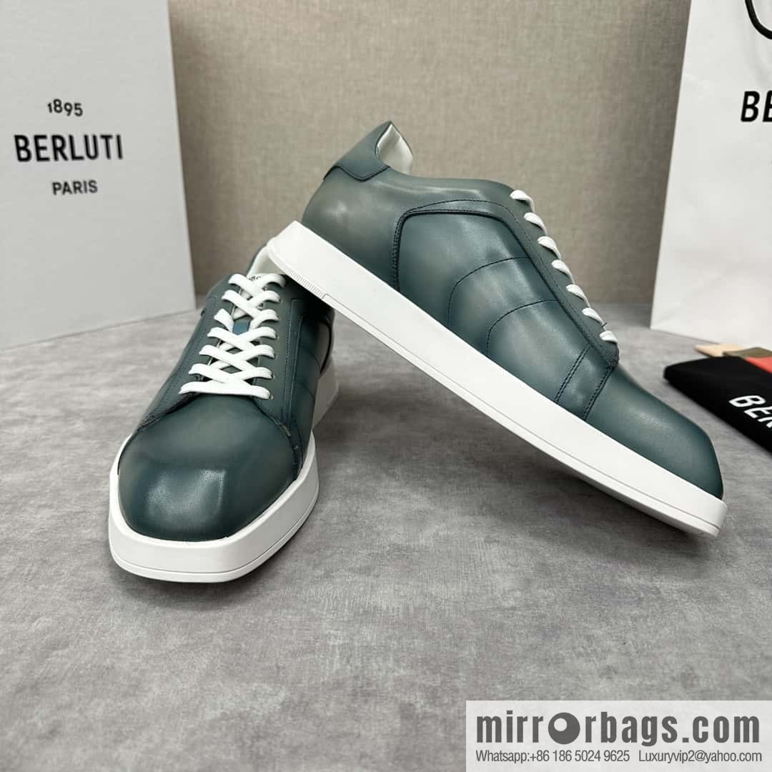 💋💍Berlut Bruti, geometric white shoes come Stellar casual shoes board shoes
