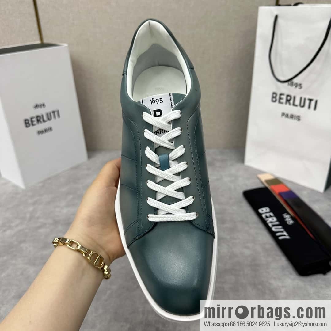 💋💍Berlut Bruti, geometric white shoes come Stellar casual shoes board shoes