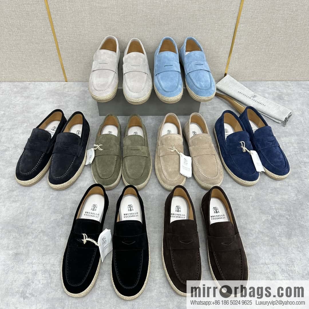 💋💍BC's new products are on the shelves Brunello Cucinell * straw casual loafers