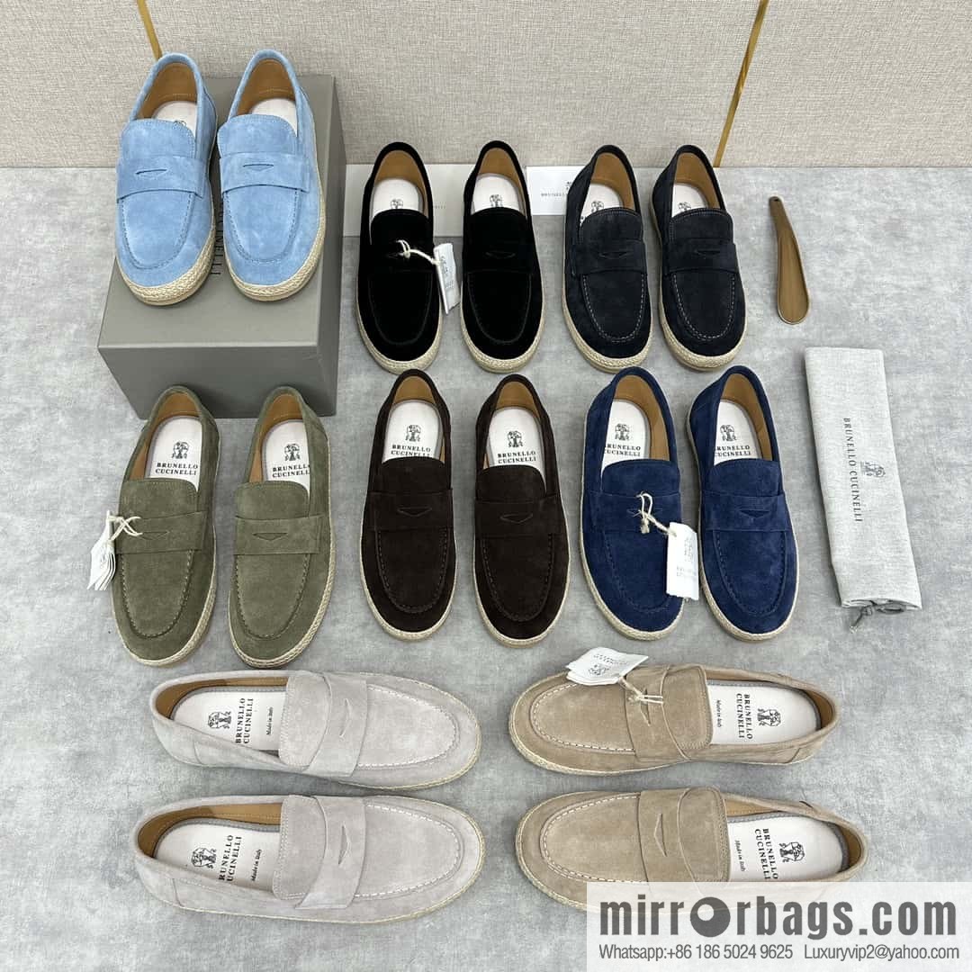 💋💍BC's new products are on the shelves Brunello Cucinell * straw casual loafers