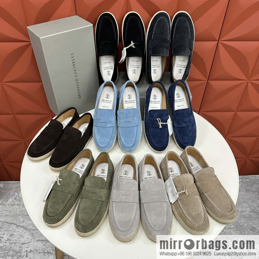 💋💍BC's new products are on the shelves Brunello Cucinell * straw casual loafers
