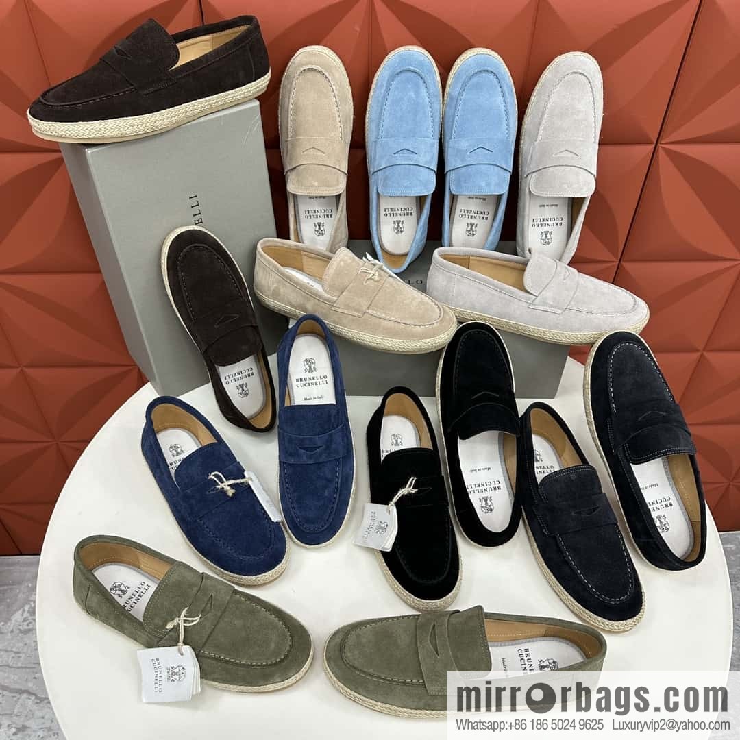 💋💍BC's new products are on the shelves Brunello Cucinell * straw casual loafers