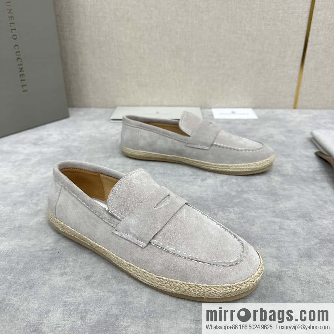💋💍BC's new products are on the shelves Brunello Cucinell * straw casual loafers