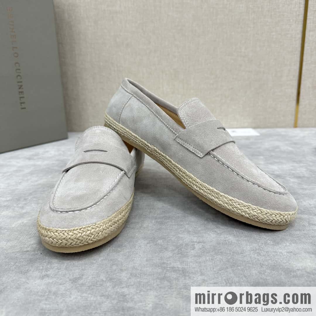 💋💍BC's new products are on the shelves Brunello Cucinell * straw casual loafers