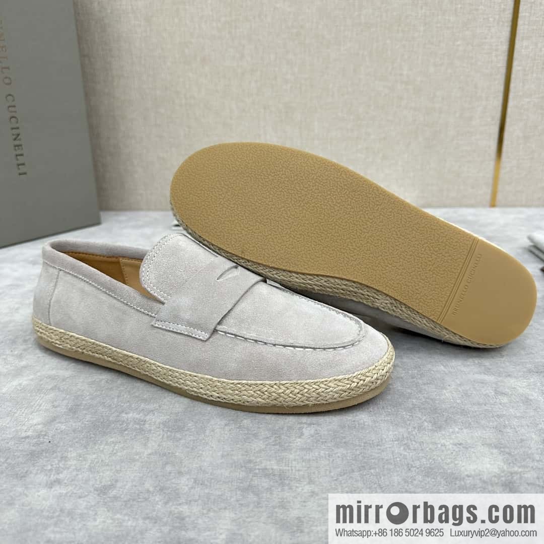 💋💍BC's new products are on the shelves Brunello Cucinell * straw casual loafers