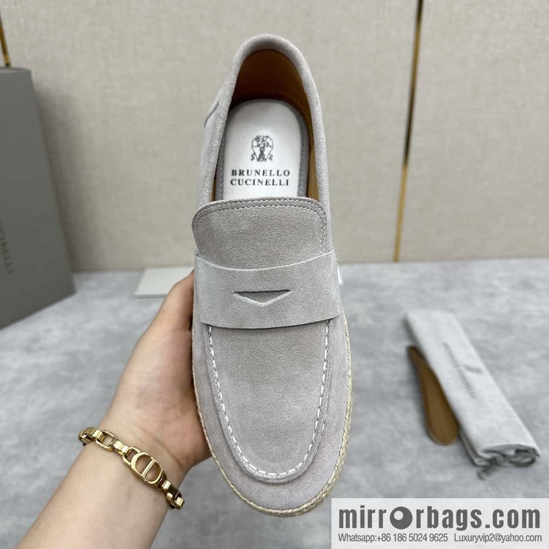 💋💍BC's new products are on the shelves Brunello Cucinell * straw casual loafers