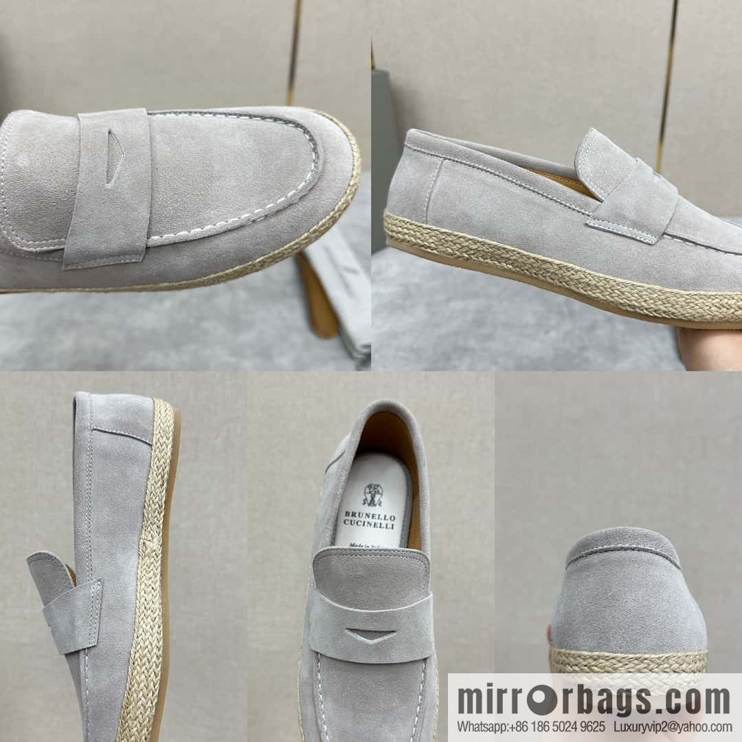 💋💍BC's new products are on the shelves Brunello Cucinell * straw casual loafers