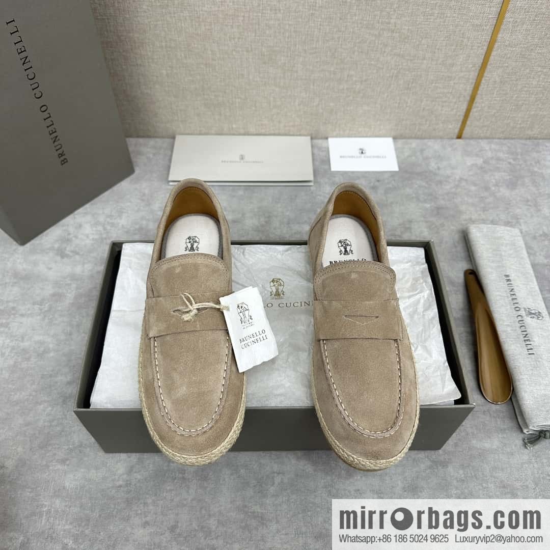 💋💍BC's new products are on the shelves Brunello Cucinell * straw casual loafers