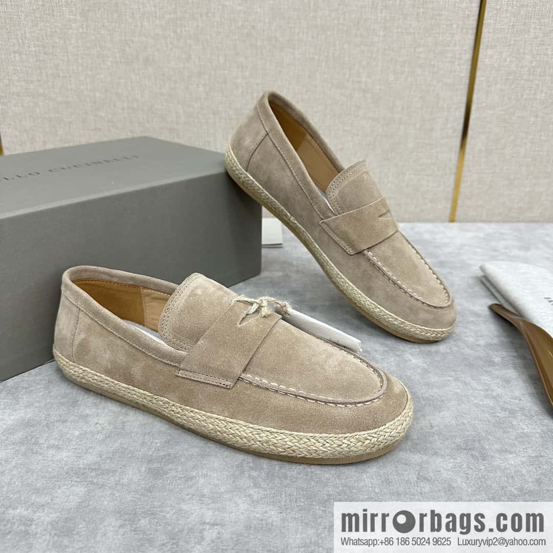 💋💍BC's new products are on the shelves Brunello Cucinell * straw casual loafers