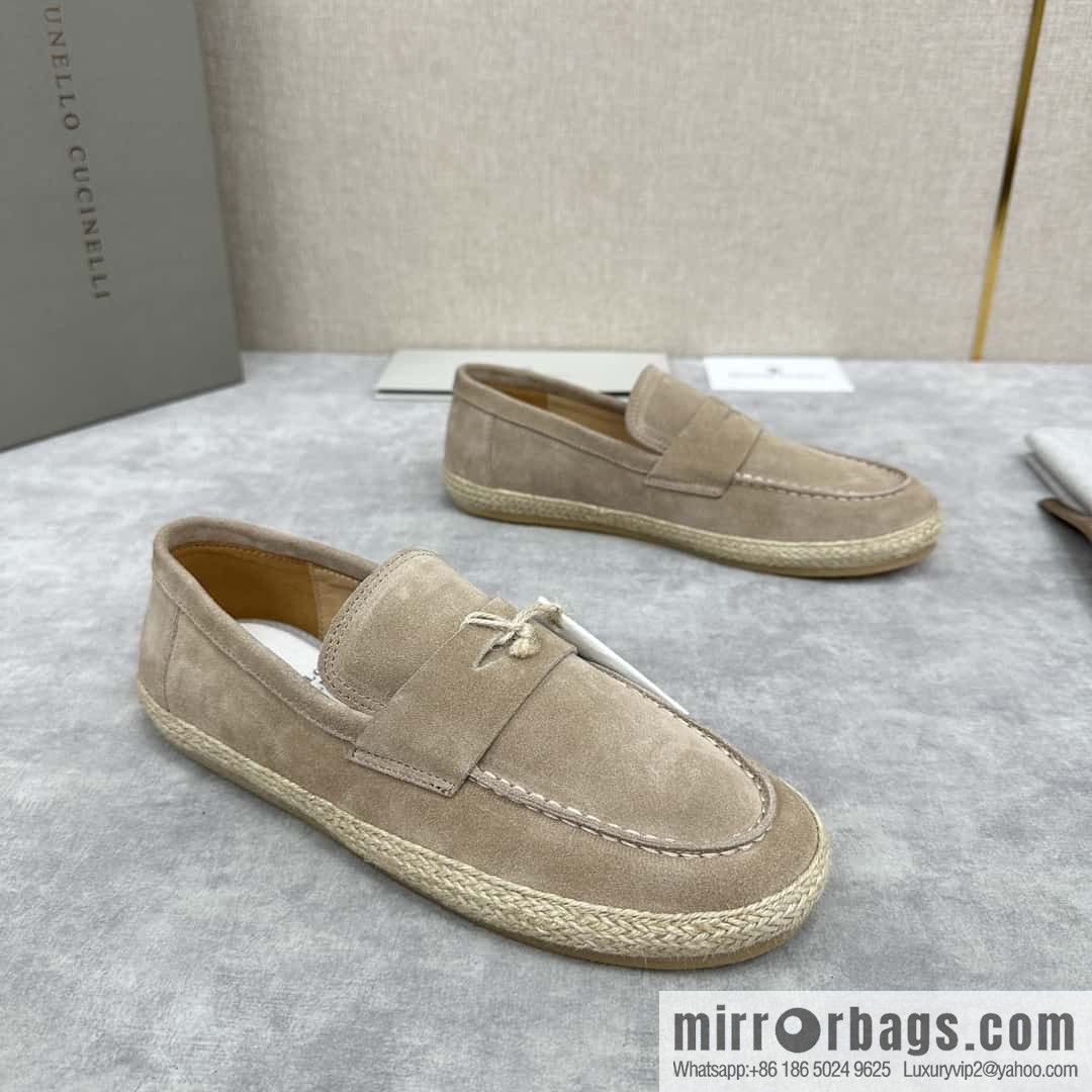 💋💍BC's new products are on the shelves Brunello Cucinell * straw casual loafers