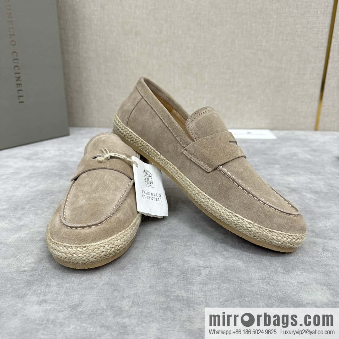 💋💍BC's new products are on the shelves Brunello Cucinell * straw casual loafers