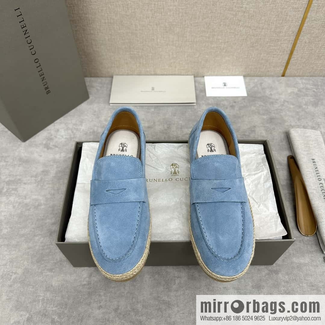 💋💍BC's new products are on the shelves Brunello Cucinell * straw casual loafers