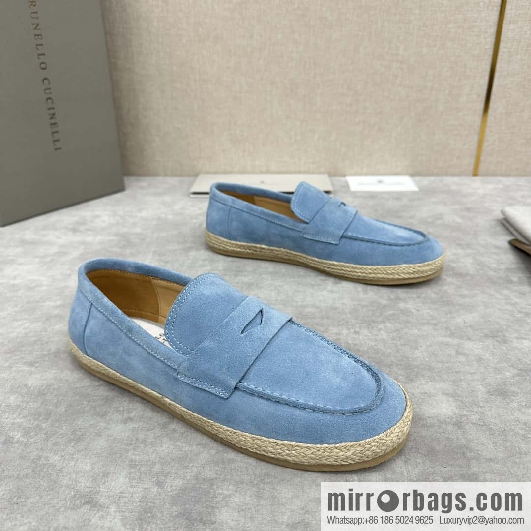 💋💍BC's new products are on the shelves Brunello Cucinell * straw casual loafers