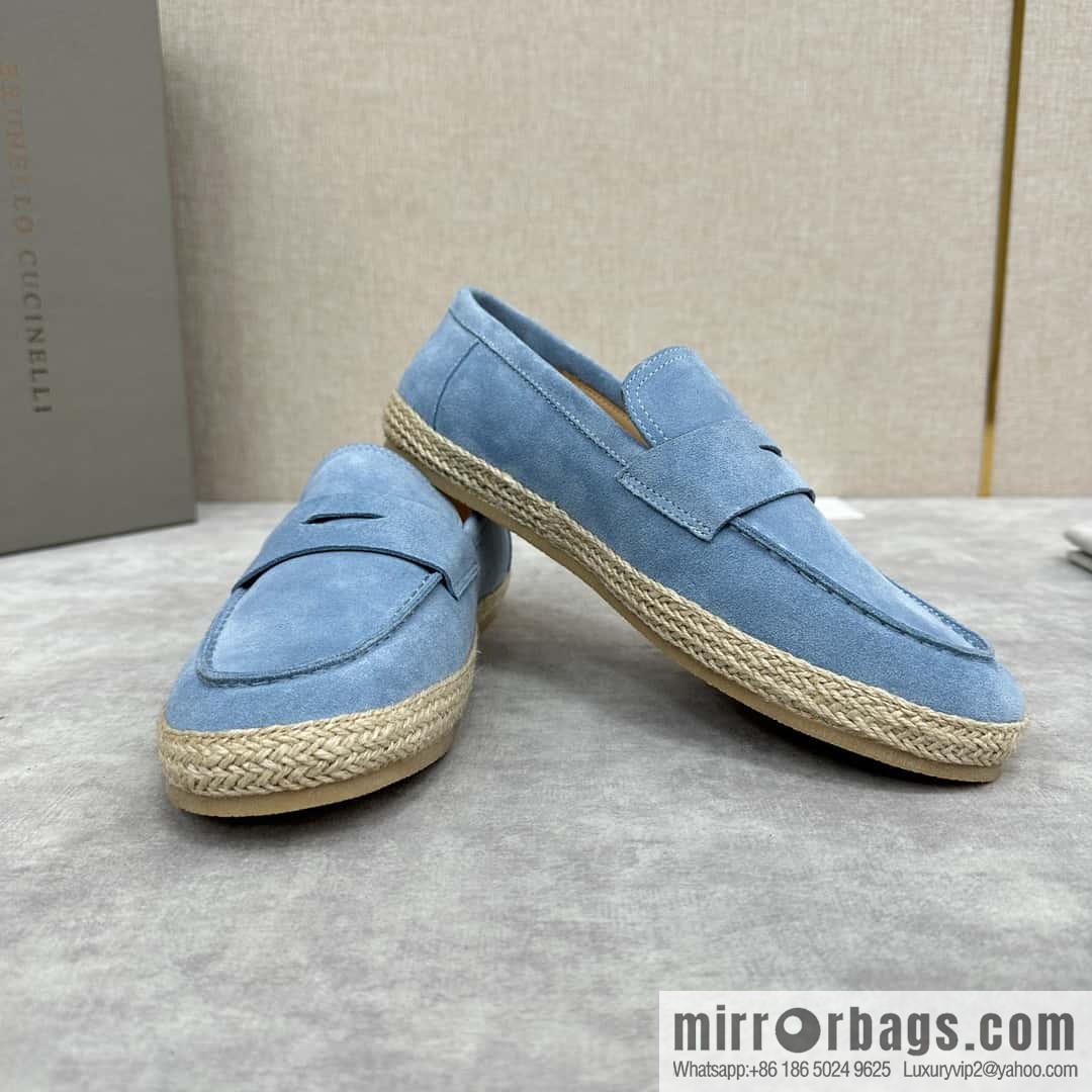 💋💍BC's new products are on the shelves Brunello Cucinell * straw casual loafers