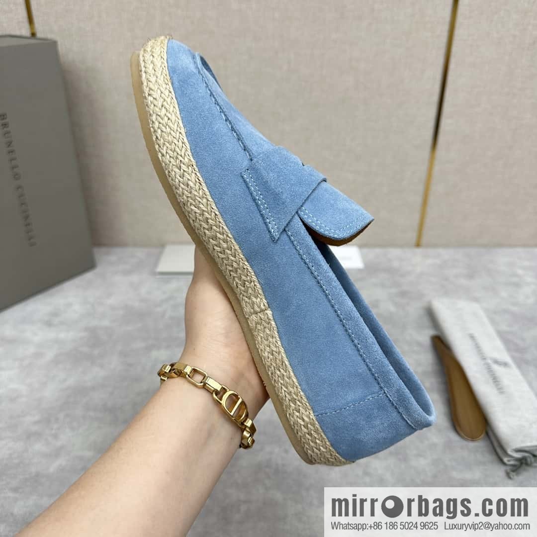 💋💍BC's new products are on the shelves Brunello Cucinell * straw casual loafers