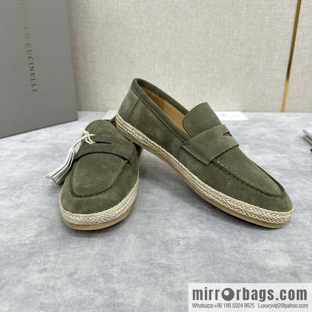 💋💍BC's new products are on the shelves Brunello Cucinell * straw casual loafers