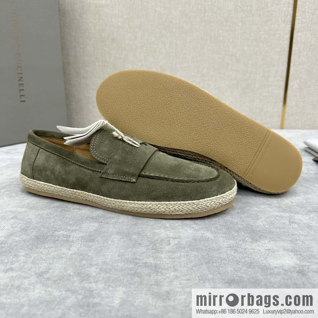 💋💍BC's new products are on the shelves Brunello Cucinell * straw casual loafers