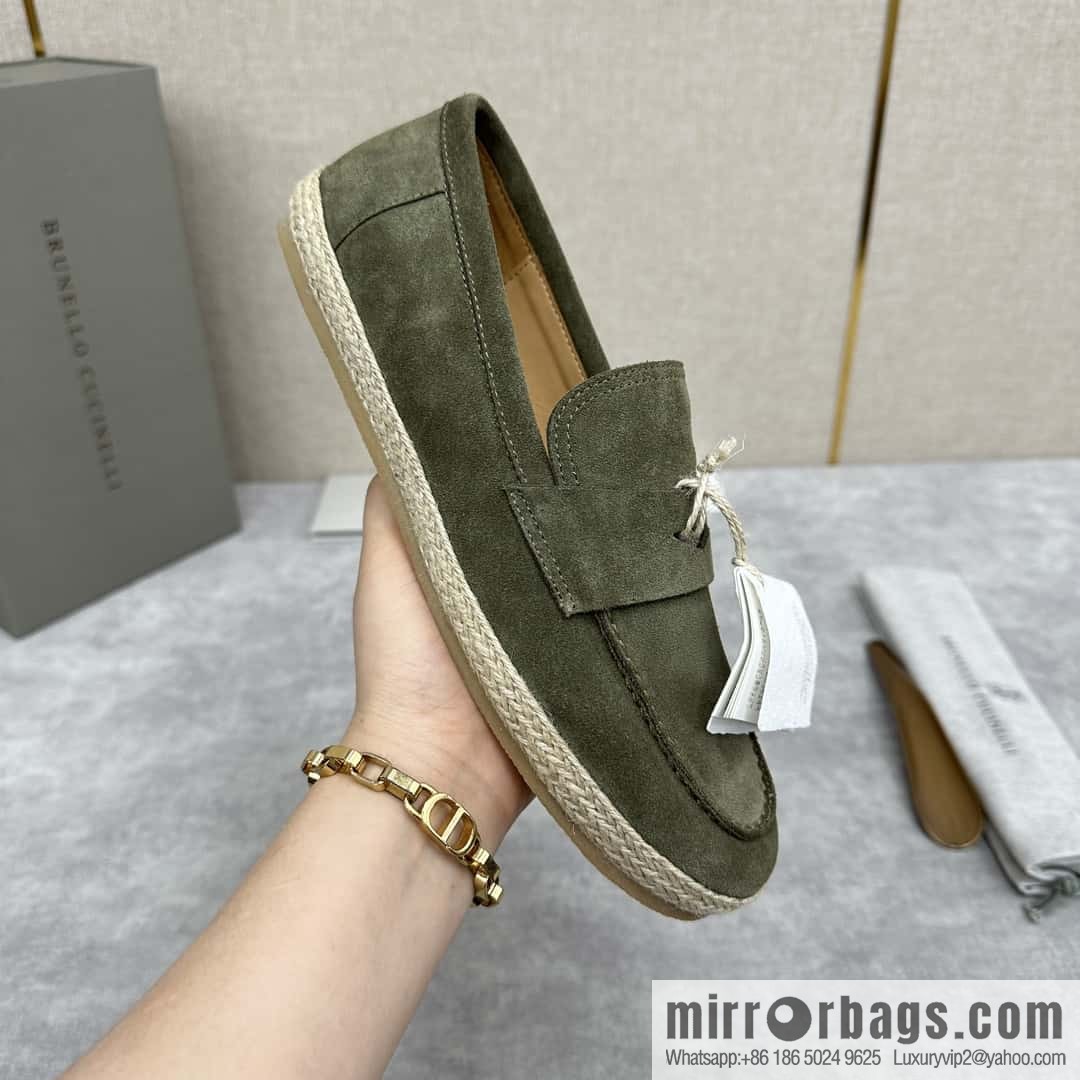 💋💍BC's new products are on the shelves Brunello Cucinell * straw casual loafers