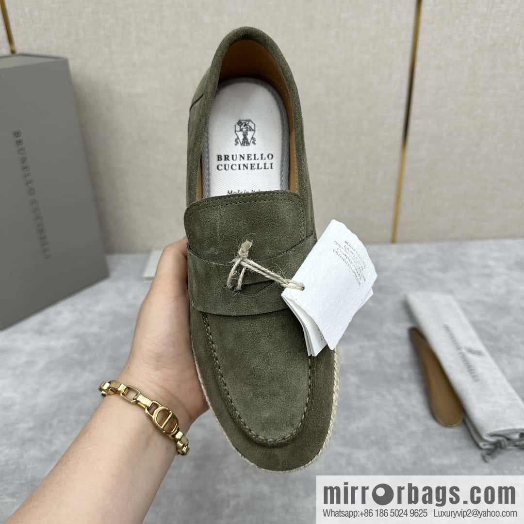 💋💍BC's new products are on the shelves Brunello Cucinell * straw casual loafers