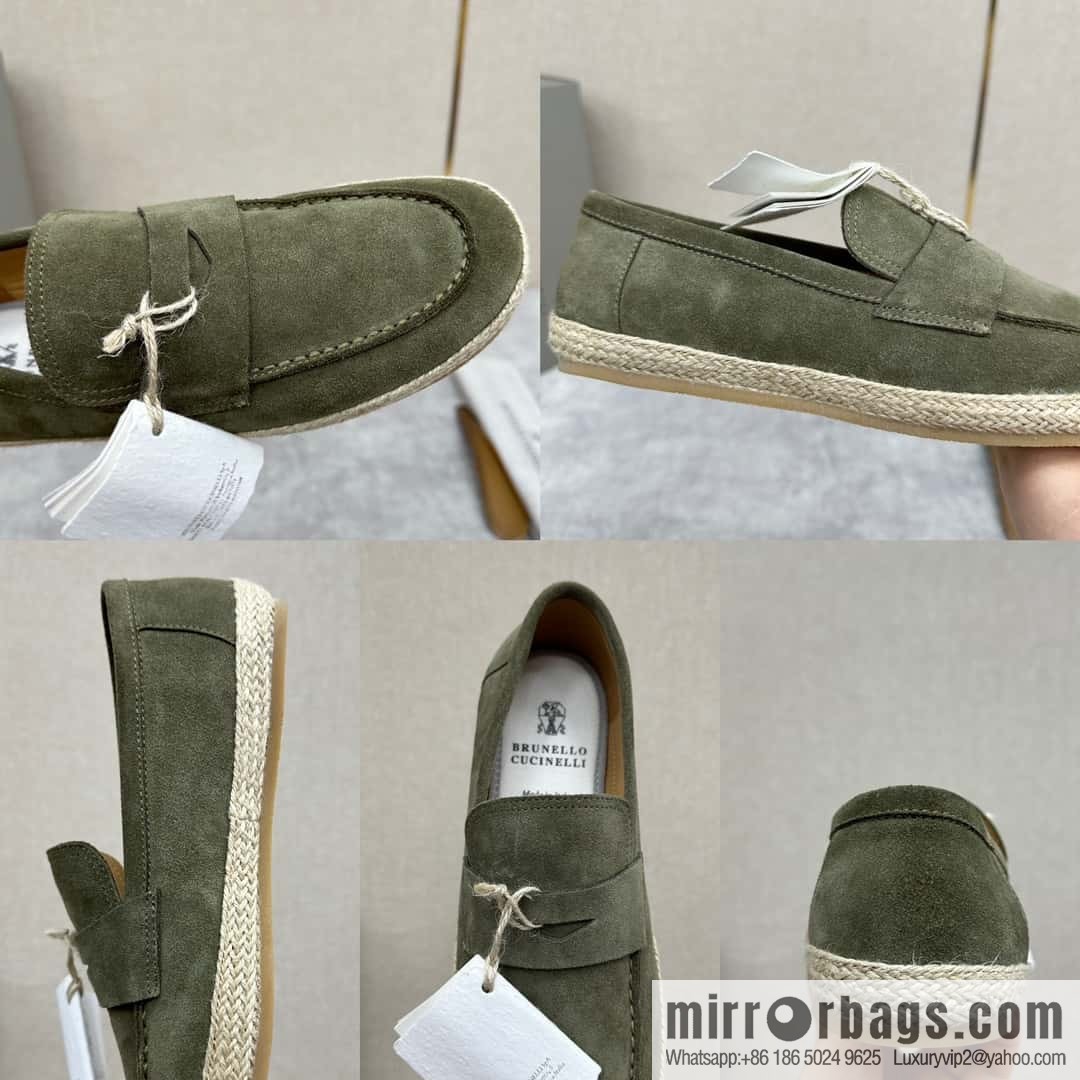 💋💍BC's new products are on the shelves Brunello Cucinell * straw casual loafers