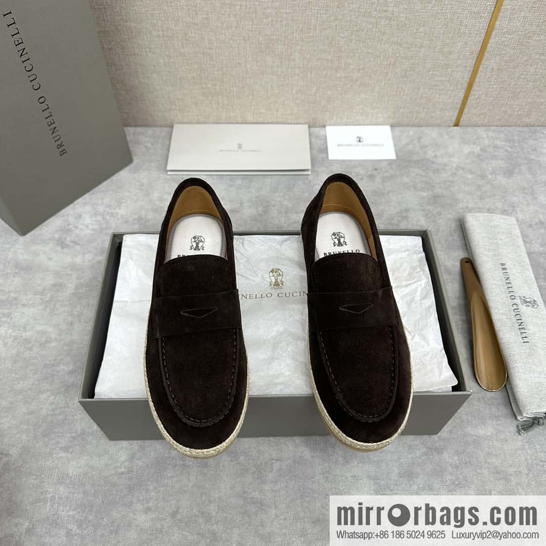 💋💍BC's new products are on the shelves Brunello Cucinell * straw casual loafers