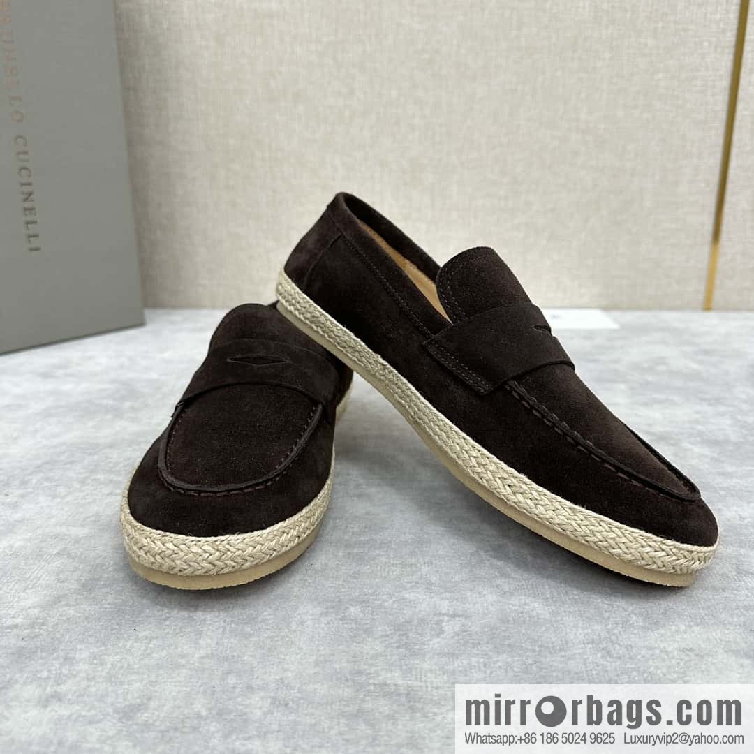 💋💍BC's new products are on the shelves Brunello Cucinell * straw casual loafers
