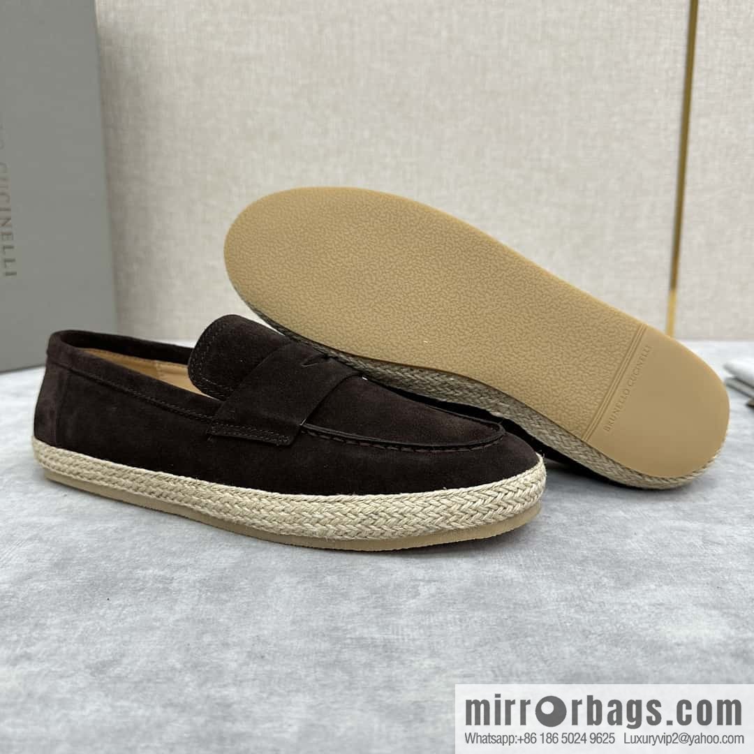 💋💍BC's new products are on the shelves Brunello Cucinell * straw casual loafers