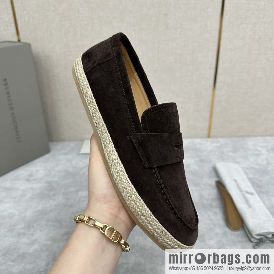 💋💍BC's new products are on the shelves Brunello Cucinell * straw casual loafers