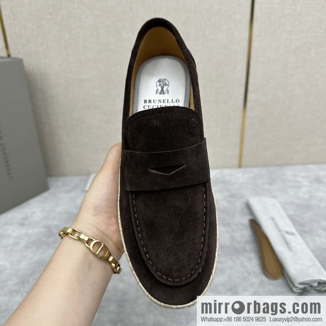 💋💍BC's new products are on the shelves Brunello Cucinell * straw casual loafers