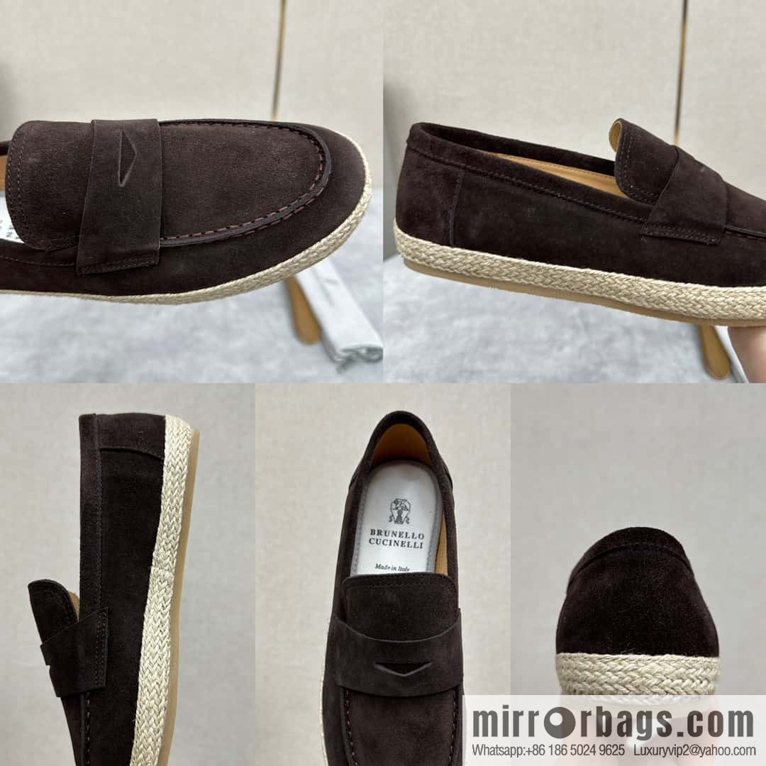 💋💍BC's new products are on the shelves Brunello Cucinell * straw casual loafers