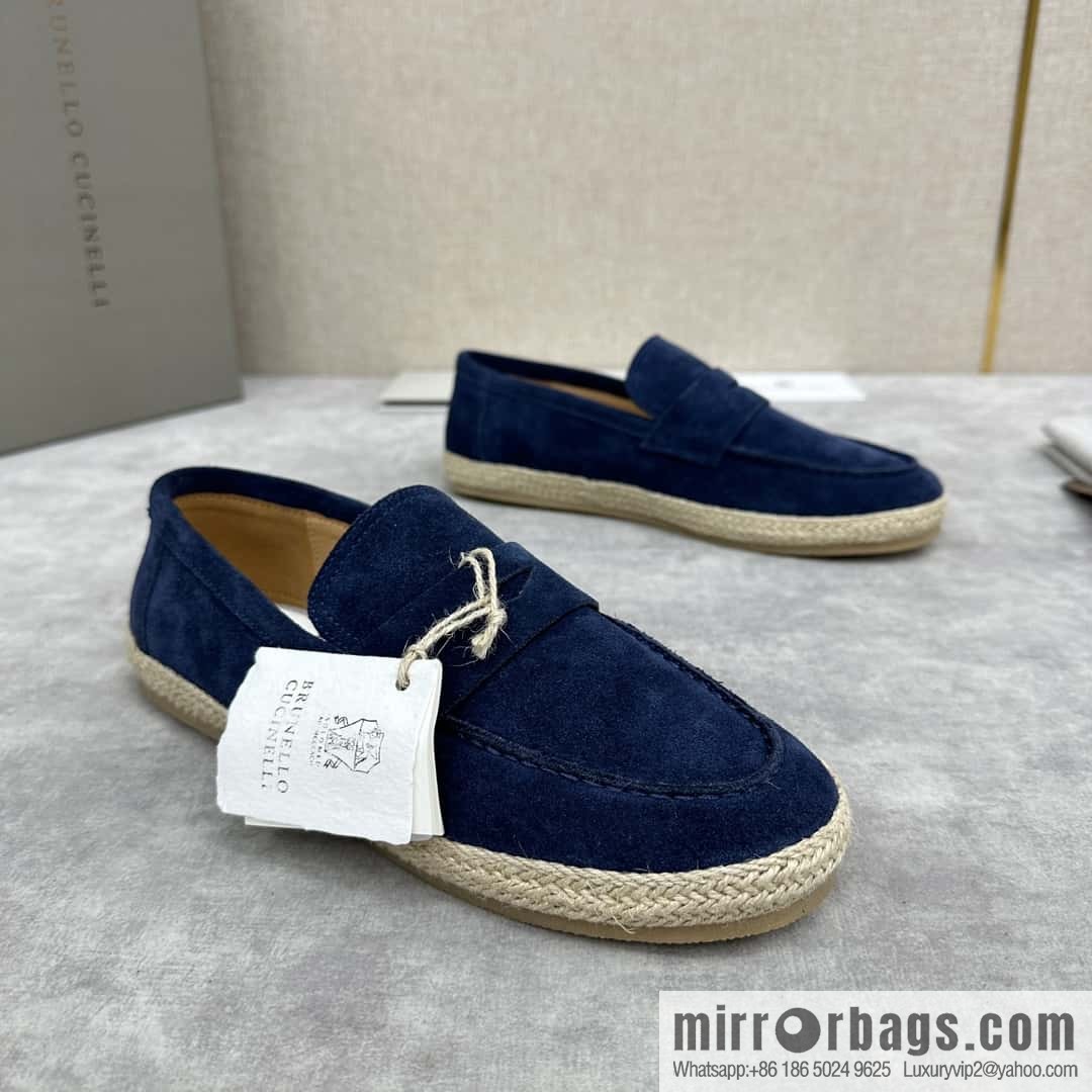 💋💍BC's new products are on the shelves Brunello Cucinell * straw casual loafers