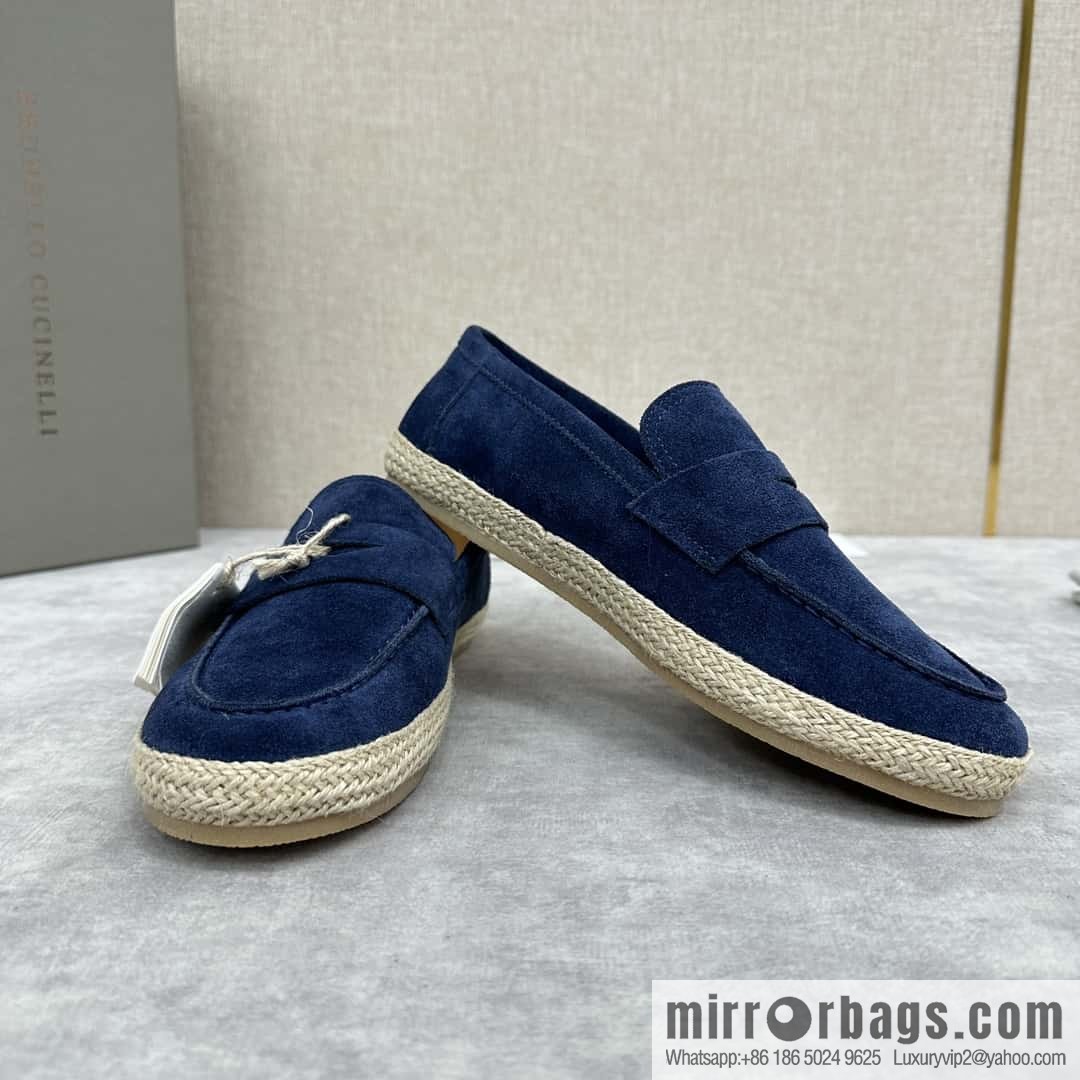 💋💍BC's new products are on the shelves Brunello Cucinell * straw casual loafers