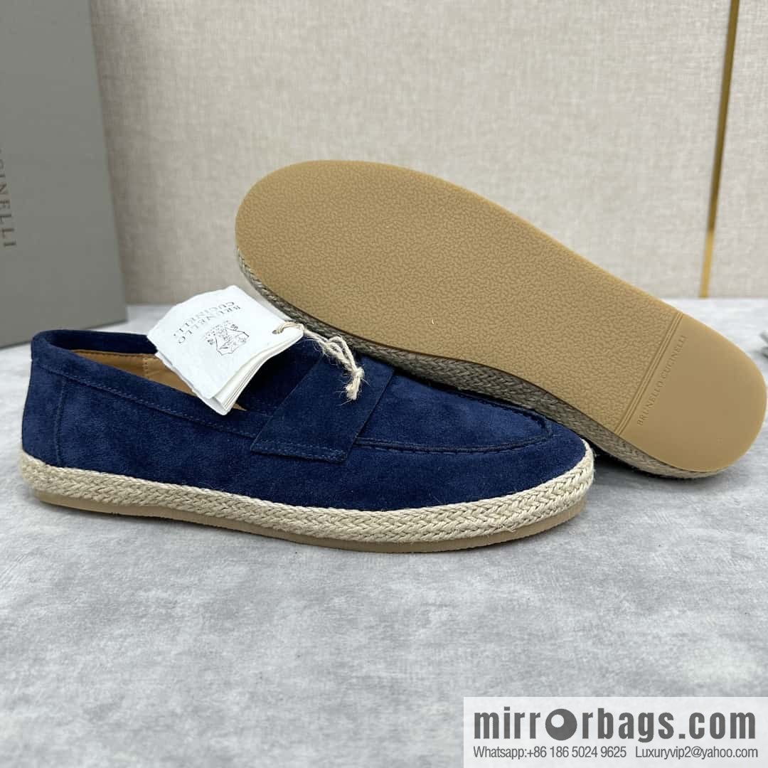 💋💍BC's new products are on the shelves Brunello Cucinell * straw casual loafers