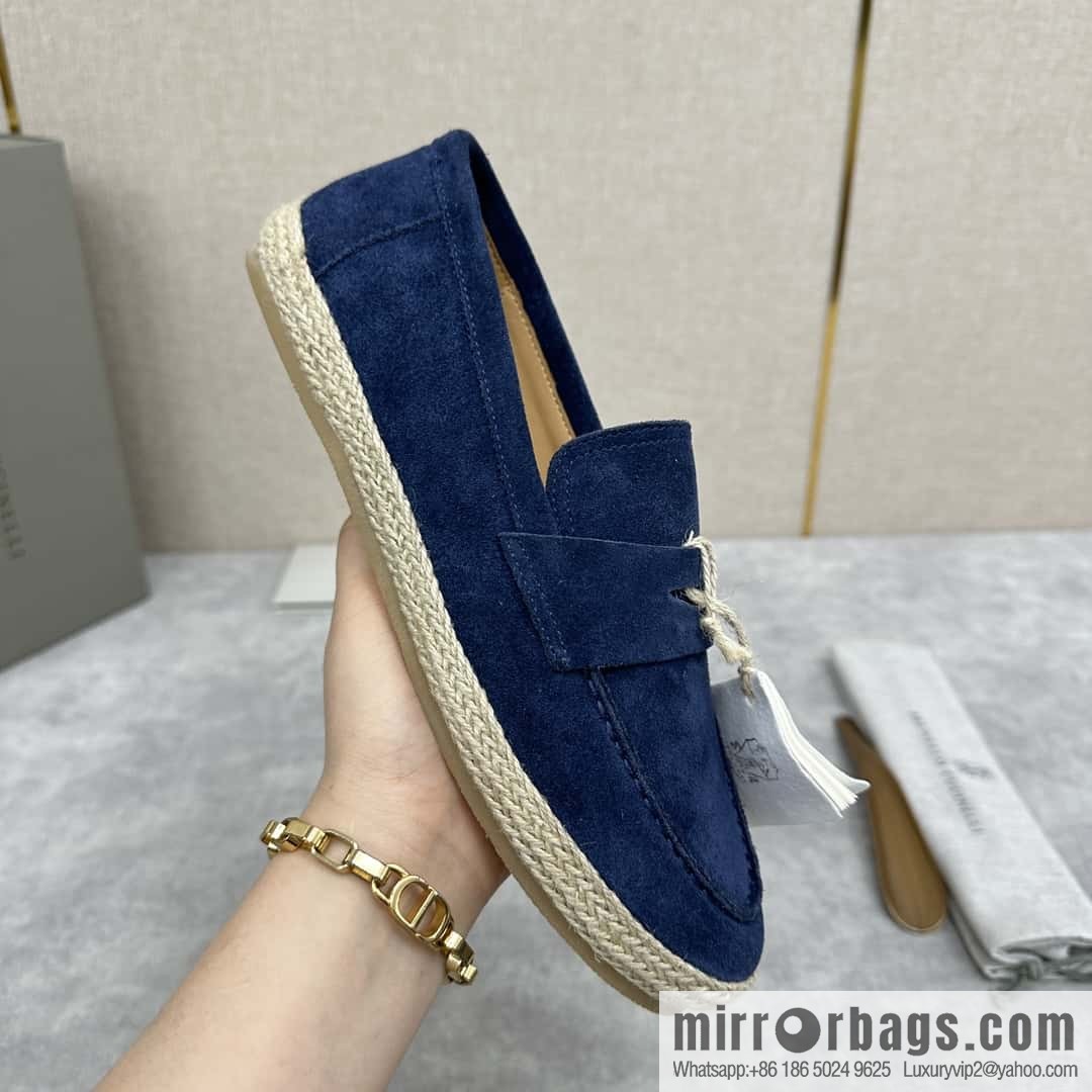 💋💍BC's new products are on the shelves Brunello Cucinell * straw casual loafers