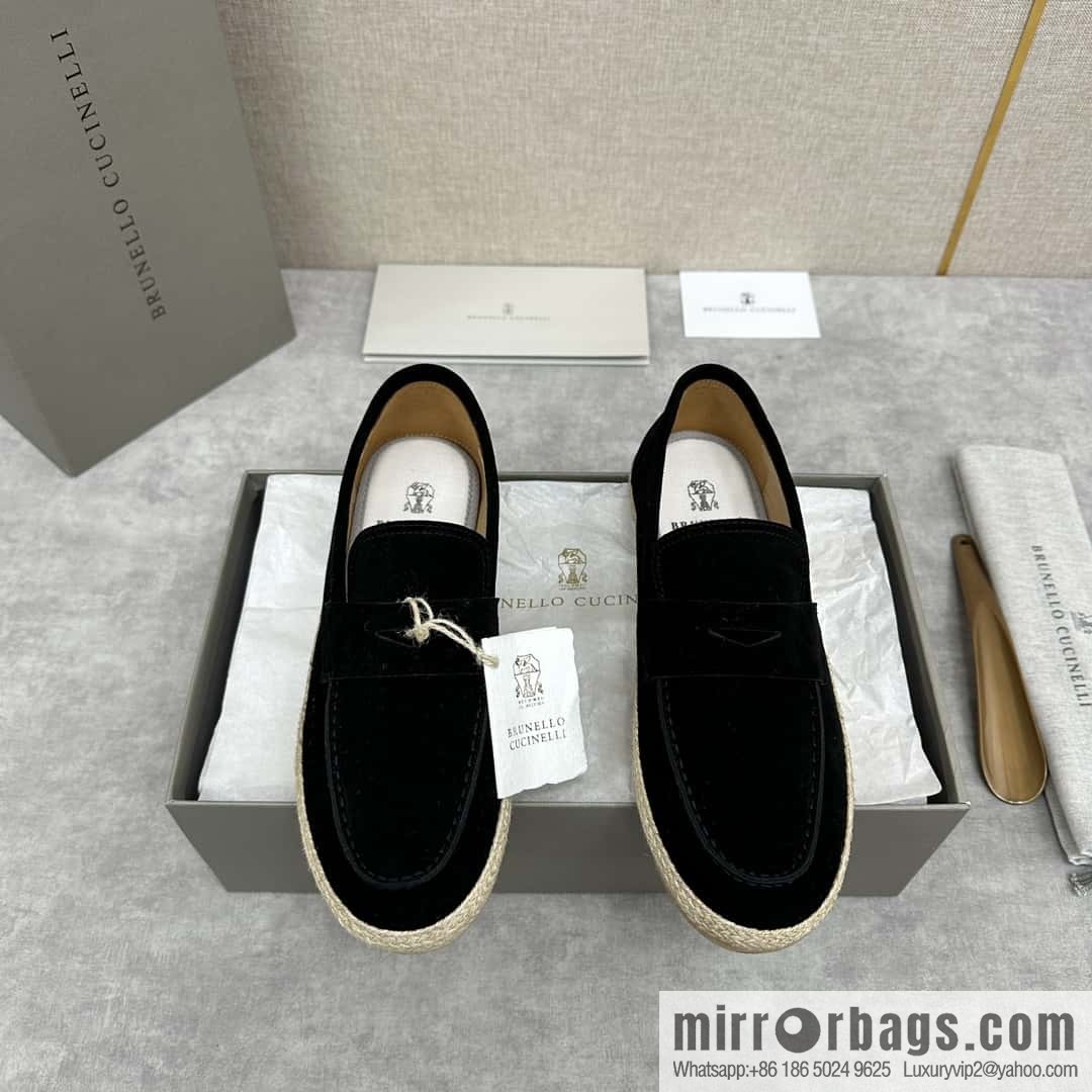 💋💍BC's new products are on the shelves Brunello Cucinell * straw casual loafers