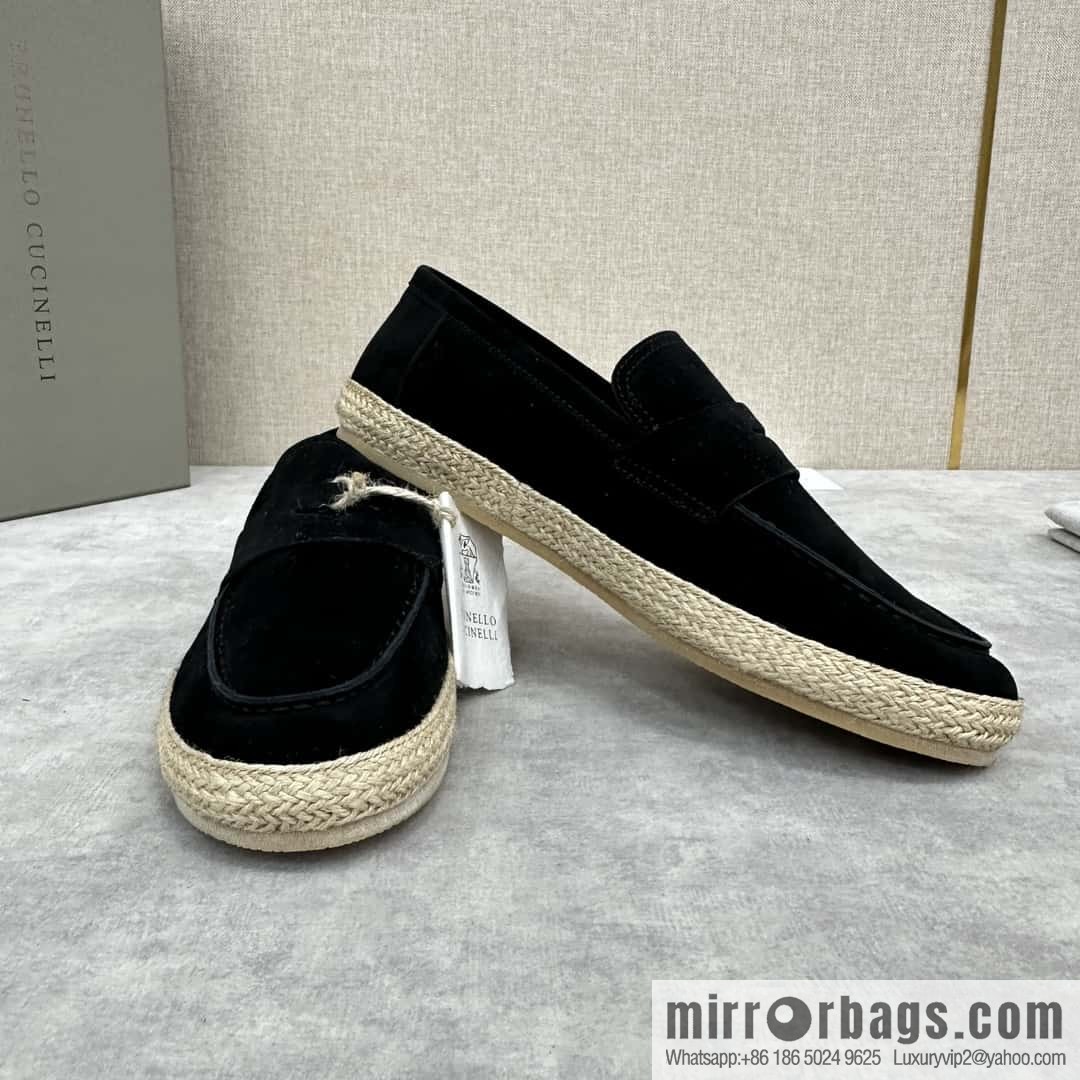 💋💍BC's new products are on the shelves Brunello Cucinell * straw casual loafers