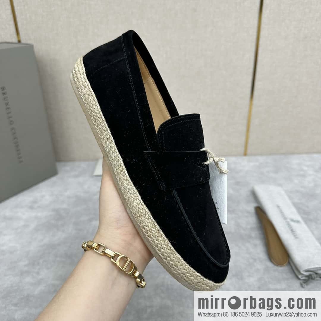 💋💍BC's new products are on the shelves Brunello Cucinell * straw casual loafers