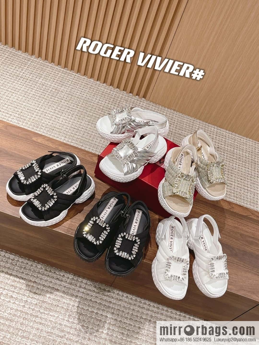 𝐑𝐨𝐠𝐞𝐫 𝐕𝐢𝐯𝐢𝐞𝐫 Viv Run Moonlight Button Sandals