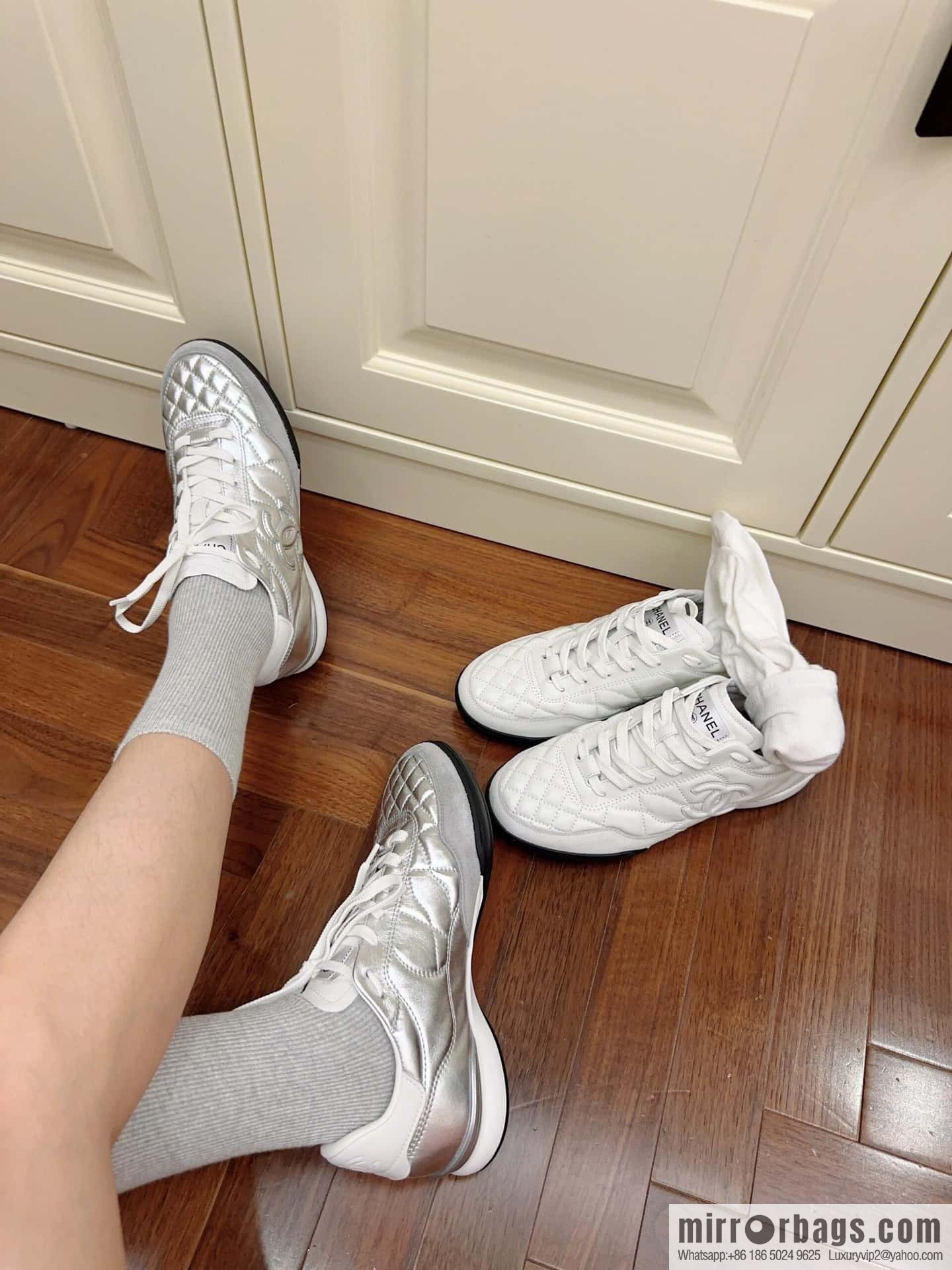 CHANEL Xiaoxiang Latest rhombus third generation, double C football shoes⚽