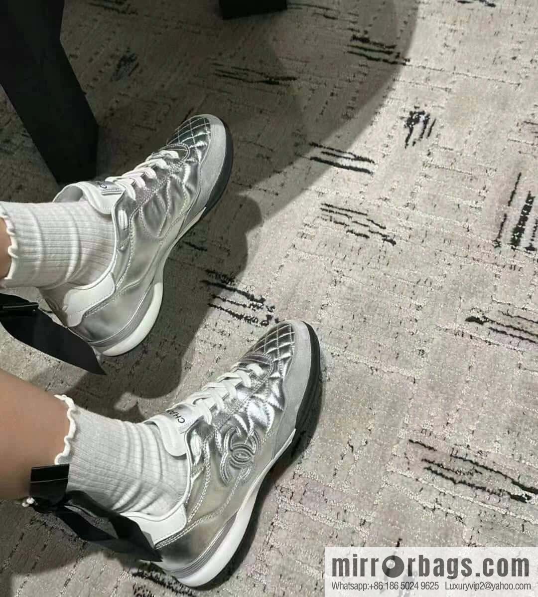 CHANEL Xiaoxiang Latest rhombus third generation, double C football shoes⚽