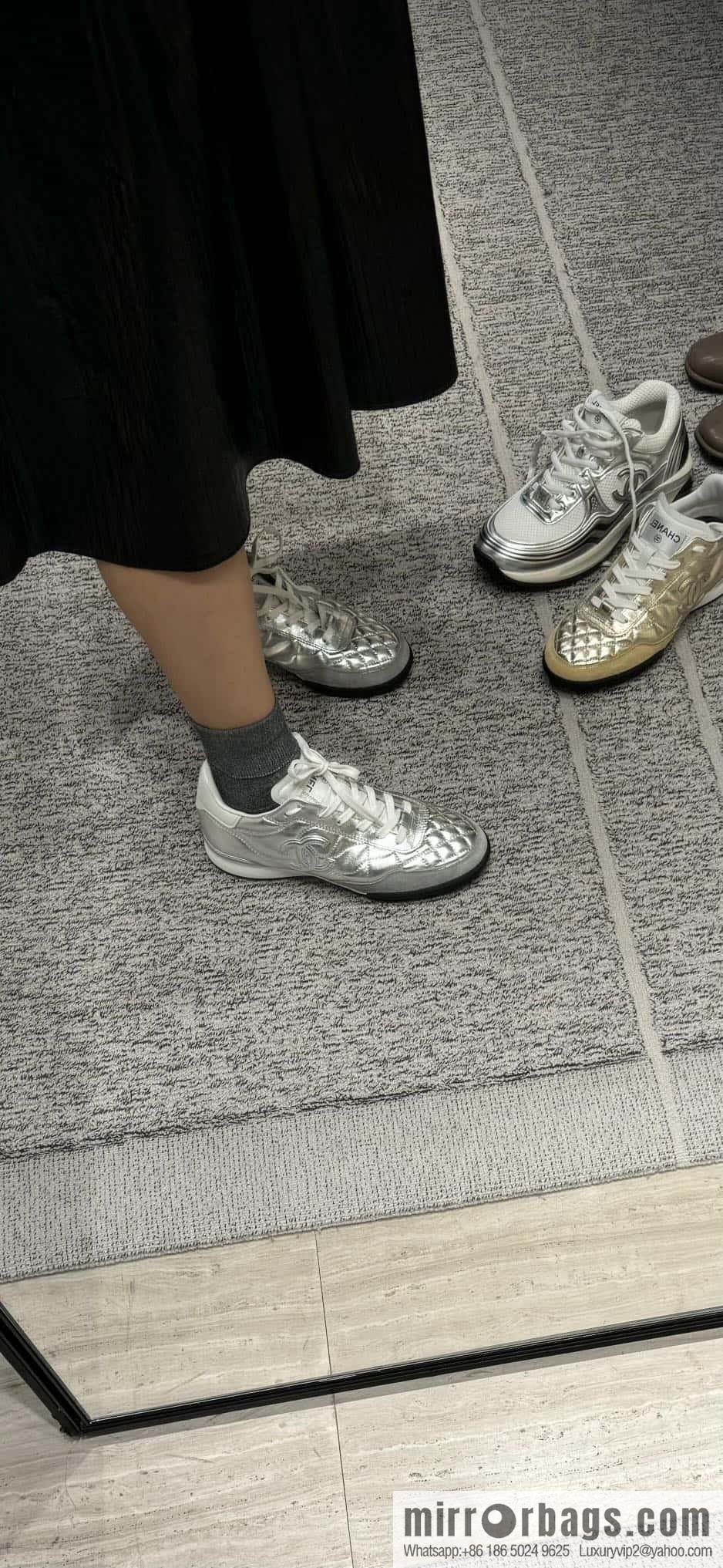 CHANEL Xiaoxiang Latest rhombus third generation, double C football shoes⚽