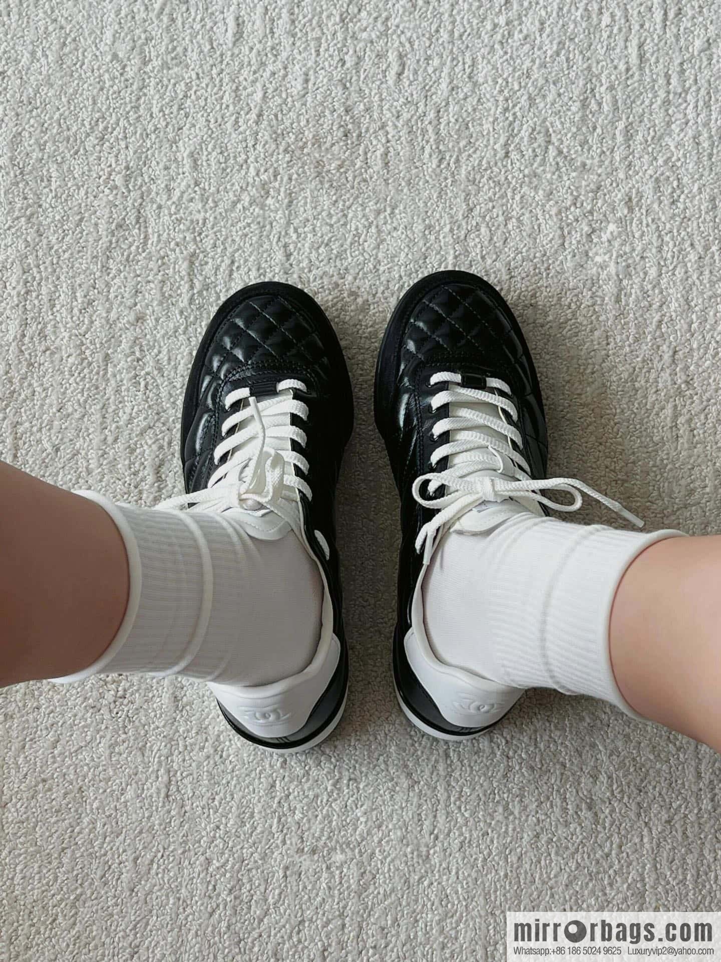 CHANEL Xiaoxiang Latest rhombus third generation, double C football shoes⚽