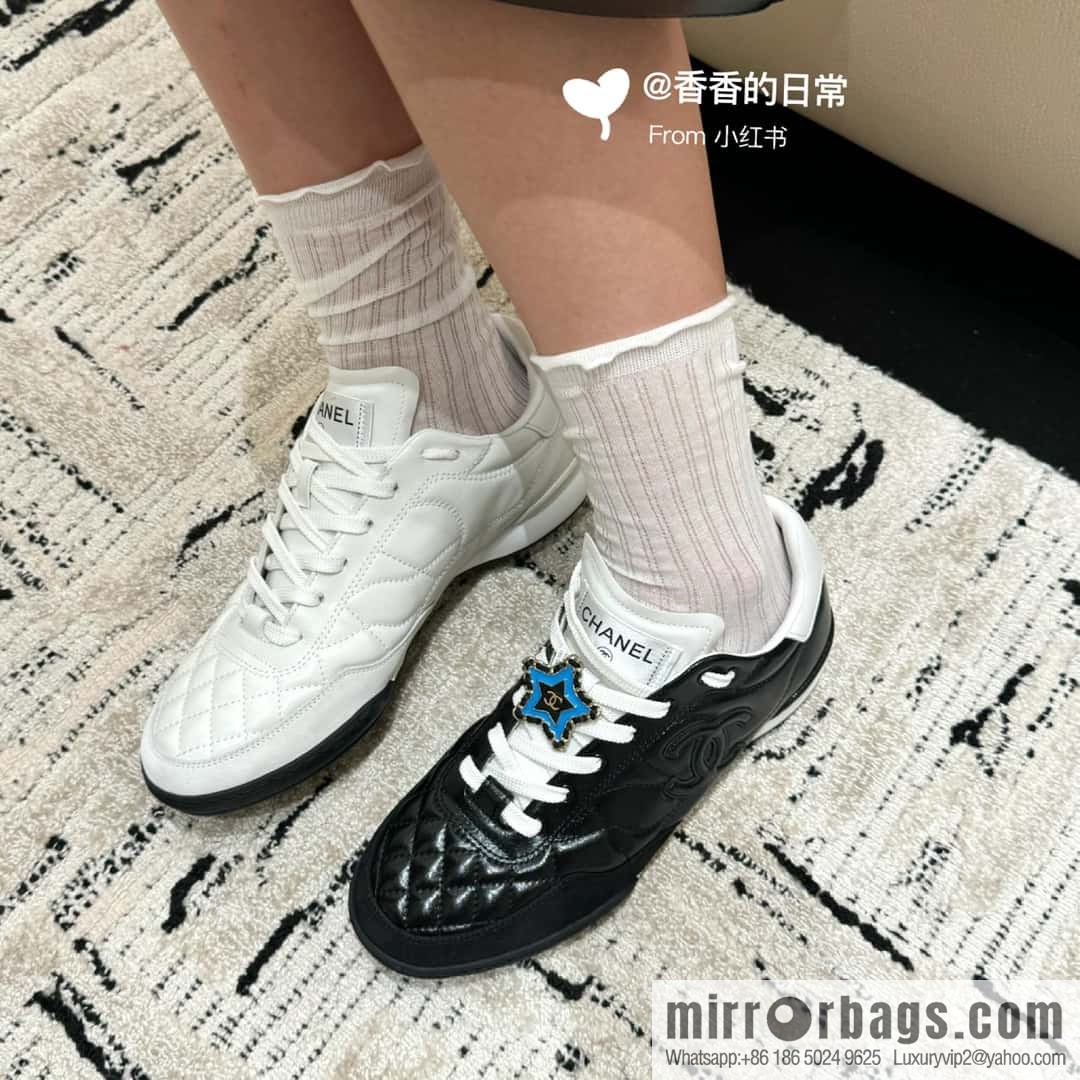CHANEL Xiaoxiang Latest rhombus third generation, double C football shoes⚽