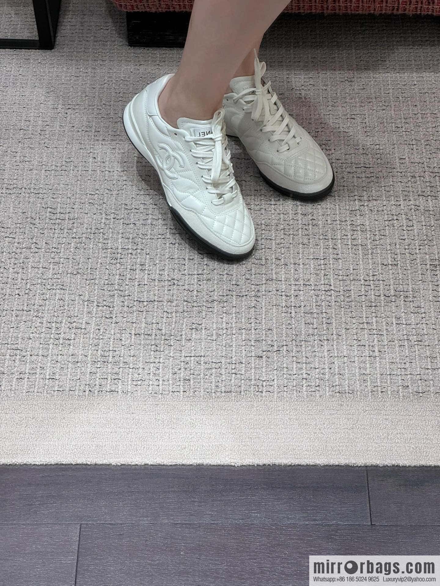 CHANEL Xiaoxiang Latest rhombus third generation, double C football shoes⚽